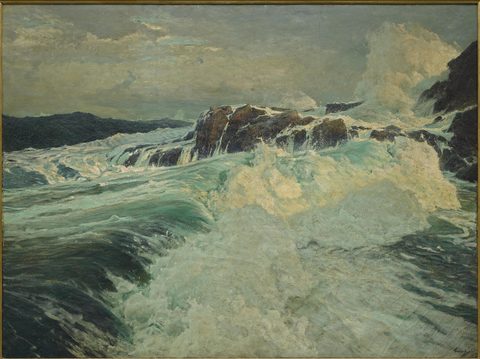 Roaring Main by Frederick Judd Waugh, 1909, framed print