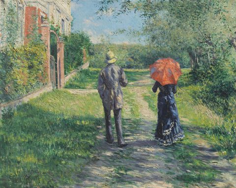 The Uphill Path by Gustave Caillebotte, 1881, framed print