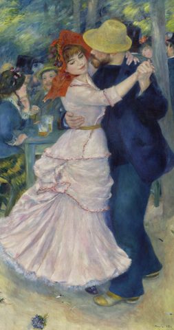 Dance at Bougival by Pierre-Auguste Renoir, 1883, framed print