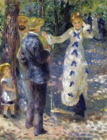 La Balançoire by Pierre-Auguste Renoir, 1876, framed print