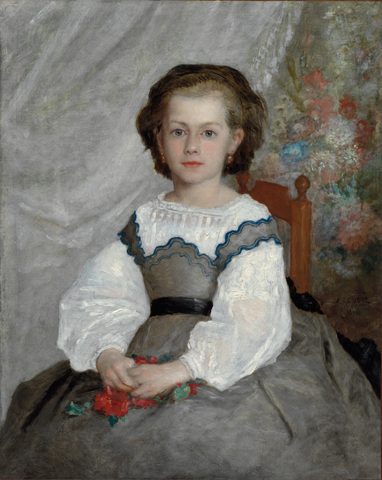 Romaine Lacaux by Pierre-Auguste Renoir, 1864, framed print