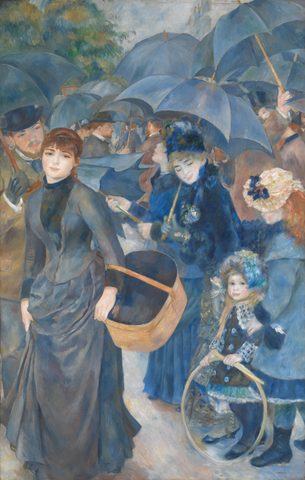 The Umbrellas by Pierre-Auguste Renoir, 1881, framed print