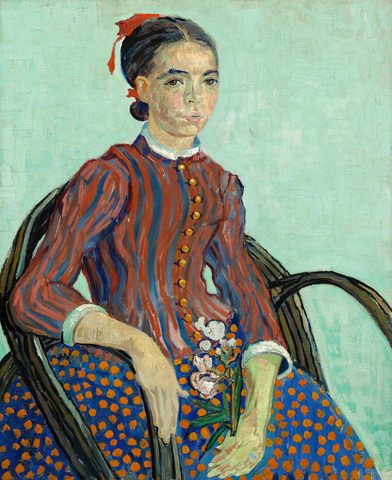 La Mousmé by Vincent van Gogh, 1888, framed print