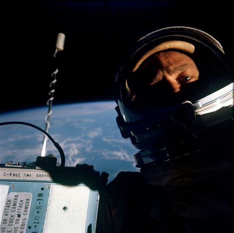Aldrin during the Gemini 12 EVA by NASA / Jim Lovell, framed print