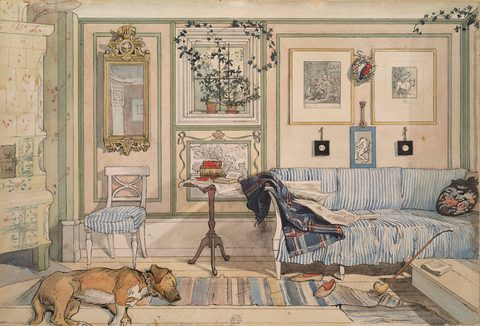 Cosy Corner by Carl Larsson, 1894, framed print