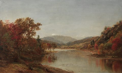 Mount Washington, New Hampshire by Jasper Francis Cropsey, 1869, framed print