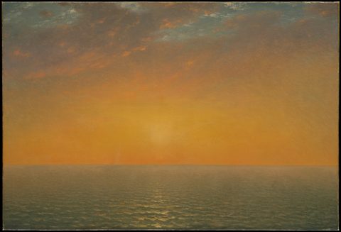 Sunset on the Sea by John Frederick Kensett, 1872, framed print