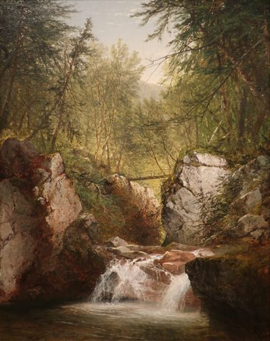 Bash-Bish Falls by John Frederick Kensett, 1855, framed print