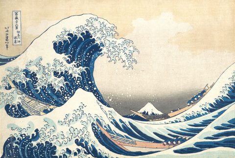 The Great Wave off Kanagawa by Katsushika Hokusai, c. 1830–32, framed print