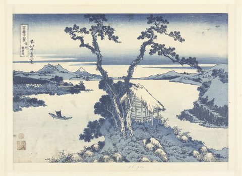 Lake Suwa in Shinano Province by Katsushika Hokusai, c. 1830–32, framed print