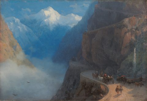 From Mleti to Gudauri by Ivan Aivazovsky, 1868, framed print