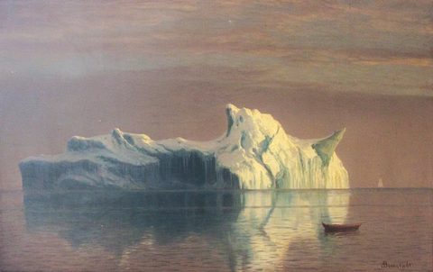 The Iceberg by Albert Bierstadt, 19th century, framed print
