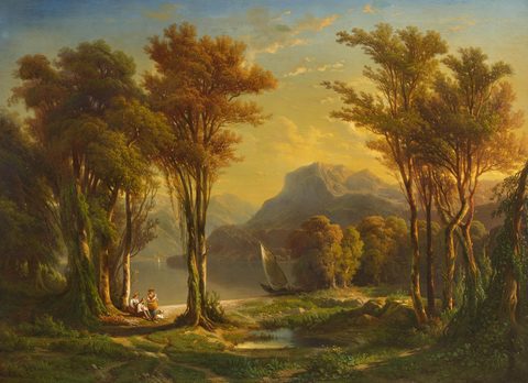 Alpine Landscape with Lake