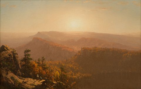 The Shawangunk Mountains by Sanford Robinson Gifford, 1864, framed print