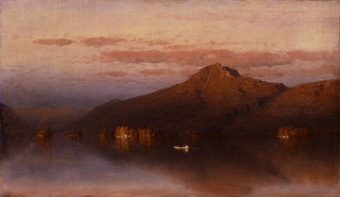 Whiteface Mountain from Lake Placid by Sanford Robinson Gifford, 1866, framed print
