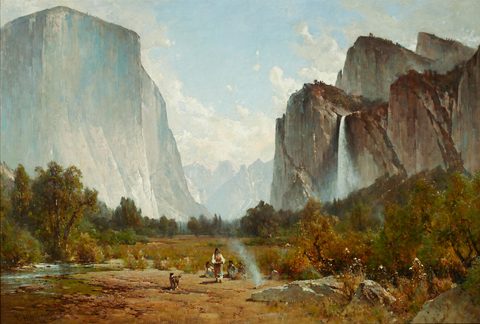 Yosemite Valley by Thomas Hill, 1890, framed print