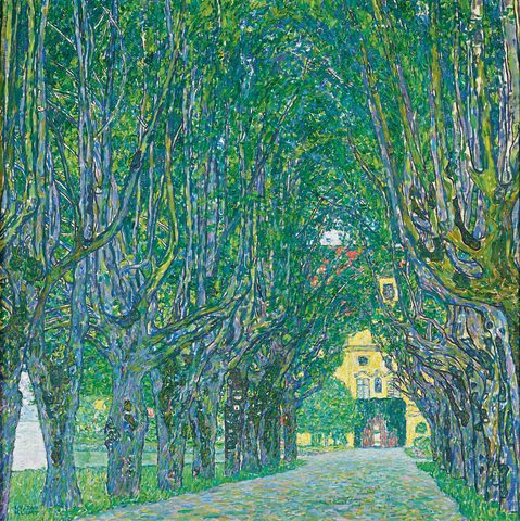 Avenue in the Park of Schloss Kammer by Gustav Klimt, 1912, framed print