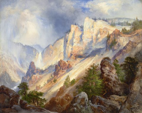 A Passing Shower in the Yellowstone Cañon