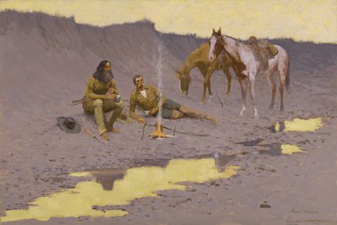 A New Year on the Cimarron by Frederic Remington, 1903, framed print