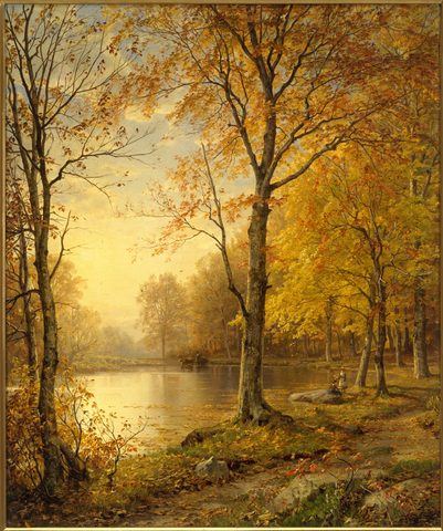 Indian Summer by William Trost Richards, 1875, framed print
