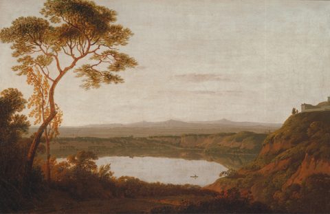 Lake Albano by Joseph Wright of Derby, framed print