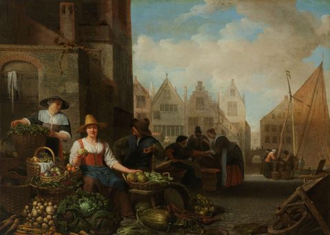 The Vegetable Market in Amsterdam