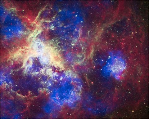 Tarantula Nebula composite by NASA, 2012, framed print