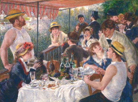Luncheon of the Boating Party by Pierre-Auguste Renoir, 1881, framed print