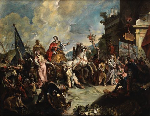 The Triumph of Scipio by Giovanni Antonio Guardi, 18th century, framed print