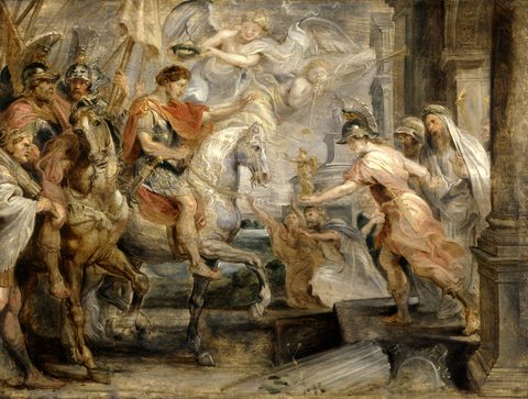 The Triumphal Entry of Constantine into Rome by Peter Paul Rubens, c. 1622, framed print