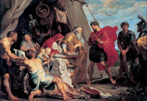 The Interpretation of the Victim by Peter Paul Rubens, 1616–17, framed print