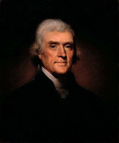 Thomas Jefferson by Rembrandt Peale, framed print