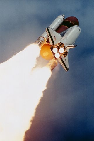 Columbia STS-40 liftoff up close by NASA, 1991, framed print