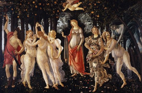 Primavera by Sandro Botticelli, c. 1480, framed print