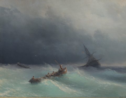 Storm at Sea by Ivan Aivazovsky, 1873, framed print