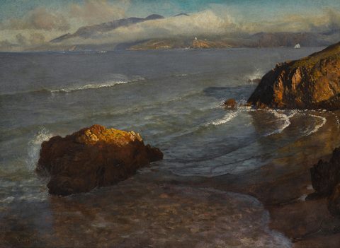 Entrance to the Golden Gate by Albert Bierstadt, c. 1872, framed print
