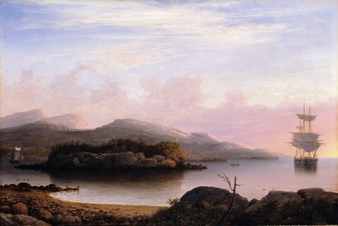 Off Mount Desert Island by Fitz Henry Lane, 1856, framed print