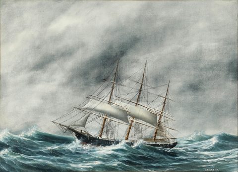 A Full-Rigged Ship in a Heavy Sea