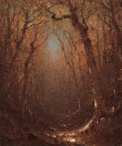 Autumn, a Wood Path by Sanford Robinson Gifford, c. 1860s, framed print