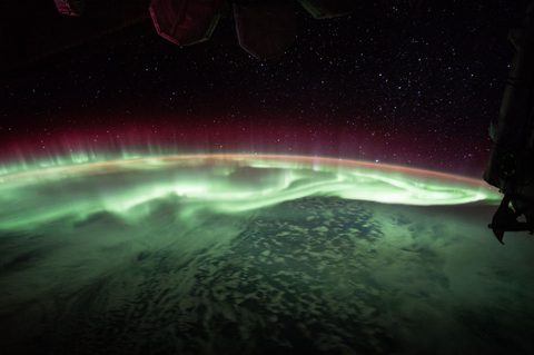 Aurora australis from the ISS by NASA / Expedition 52, 2017, framed print