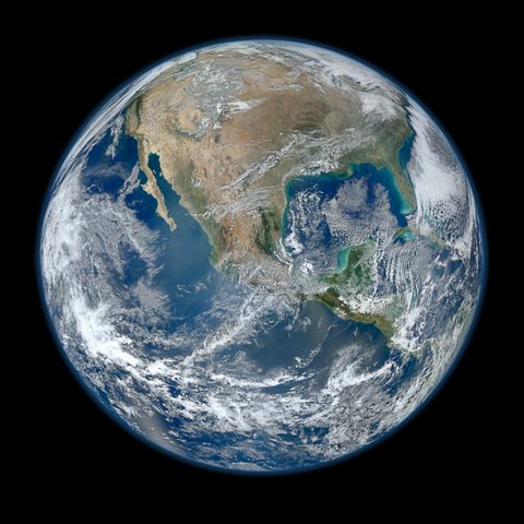 Blue Marble 2012 by NASA / Suomi NPP, 2012, framed print