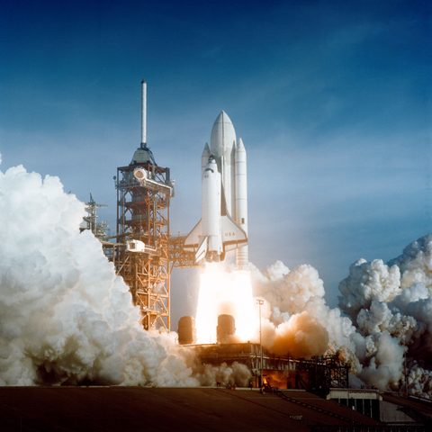 Columbia, first launch by NASA, 1981, framed print