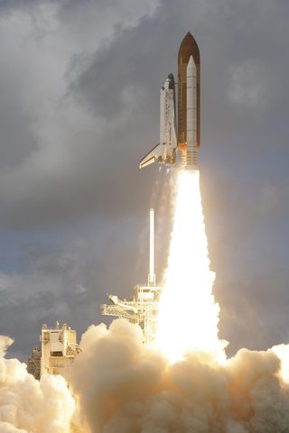 Discovery launch by NASA, 2007, framed print