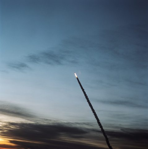Endeavour climbs toward orbit