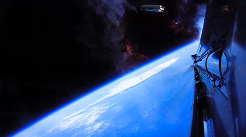 Starship V3 over Earth