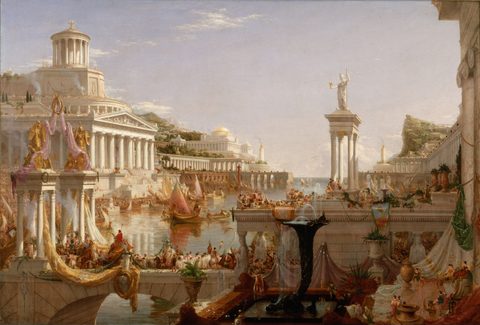 The Course of Empire: The Consummation of Empire by Thomas Cole, 1836, framed print
