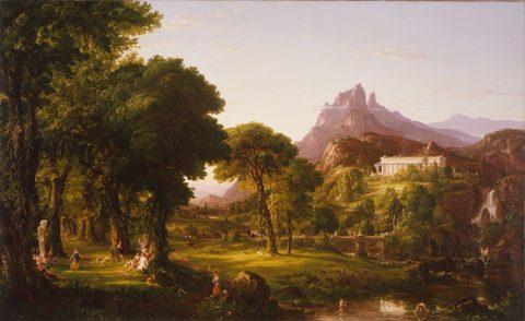 Dream of Arcadia by Thomas Cole, 1838, framed print