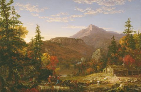 The Hunter's Return by Thomas Cole, 1845, framed print