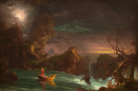 The Voyage of Life: Manhood by Thomas Cole, 1842, framed print