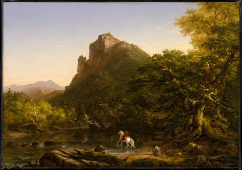 The Mountain Ford by Thomas Cole, 1846, framed print